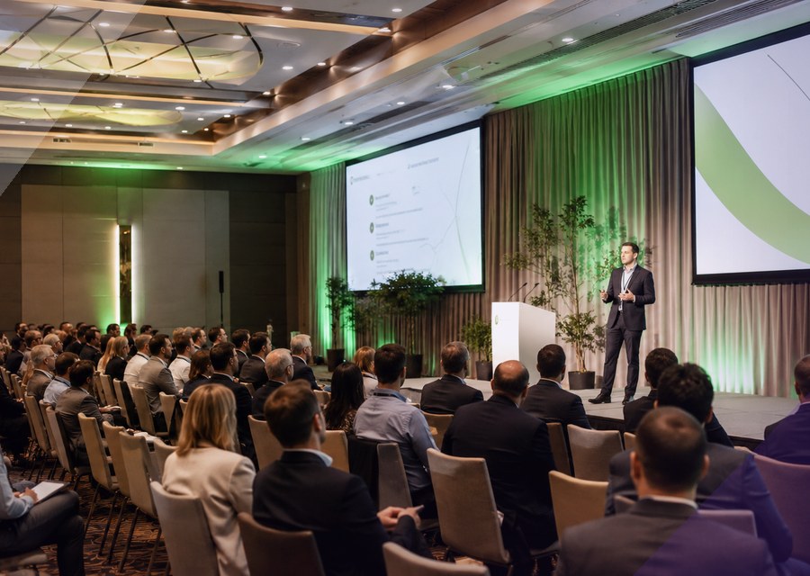 Audience in a conference setting